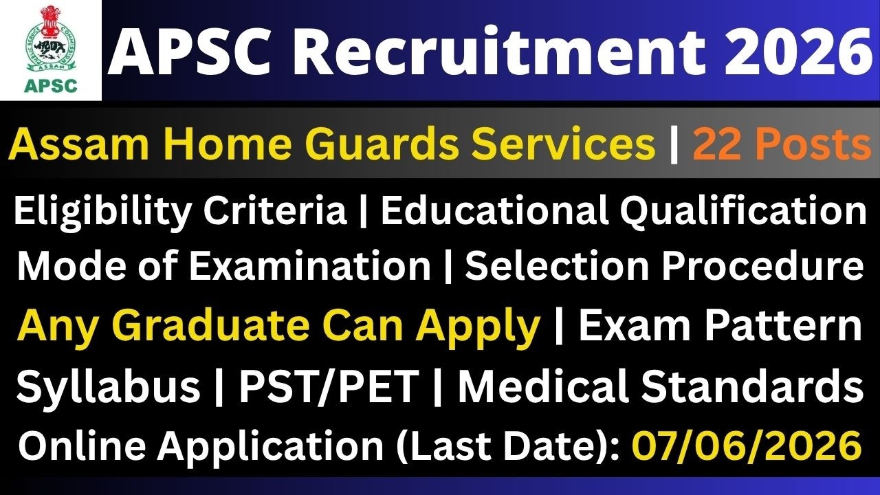 APSC Recruitment 2026: Assam Home Guards Services