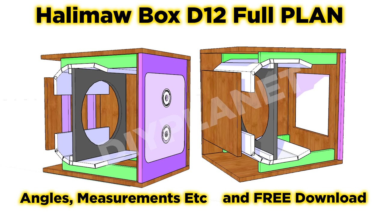 Halimaw Box D12 Design, Detailed Full Plan Measurement, Angles Standard Sizea