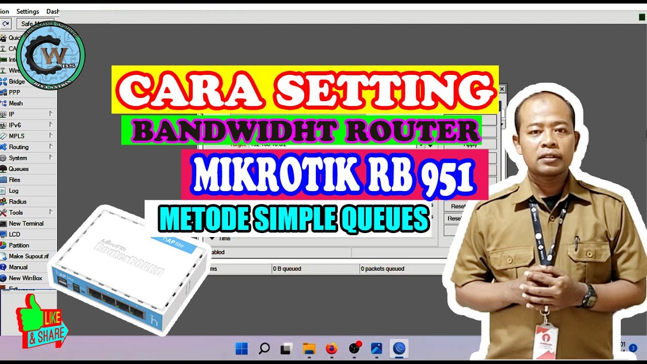 SETTING BANDWIDTH PADA ROUTERBOARD MIKROTIK RB 951 DENGAN METODE SIMPLE QUEUES