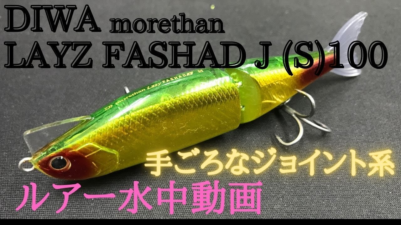 【ファシャド：ダイワ】水中映像　「DAIWA LAZYFASHADJS100」　ルアー水中動画