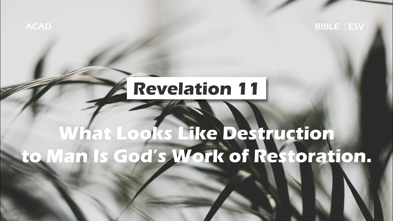 【Revelation 11】What Looks Like Destruction to Man Is God’s Work of Restoration ｜ACAD Bible Reading
