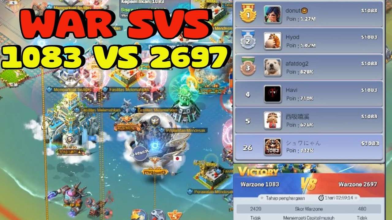 TOPWAR - SVS Server 1083 vs 2697 | TW Indonesia