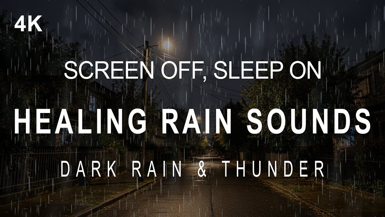 ⛈️ Healing Rain Sounds | Screen Off, Sleep On | 1 Hour
