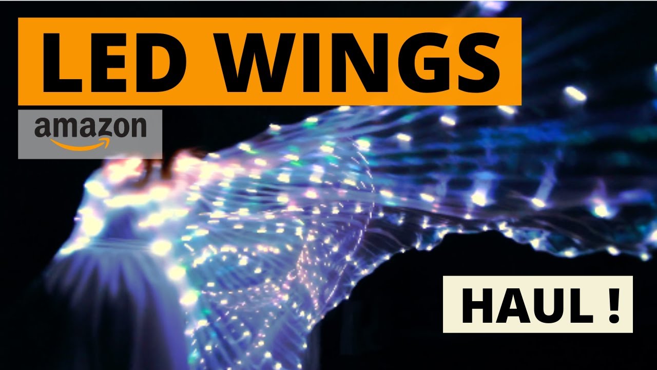 Smart LED Wings for Belly Dance / Isis Wings Try On Haul 😆