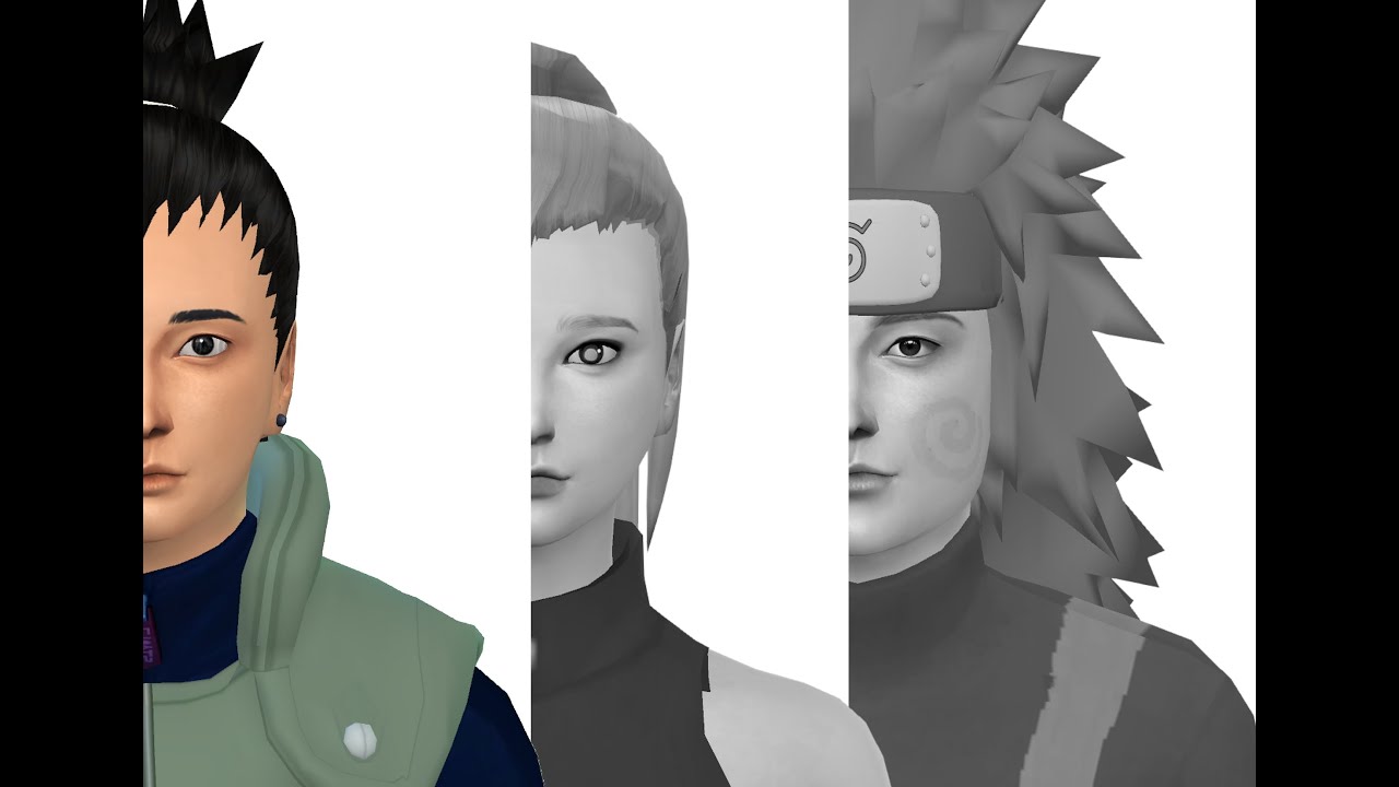[Sims 4]  Create a sim - Shikamaru Nara (With CC)
