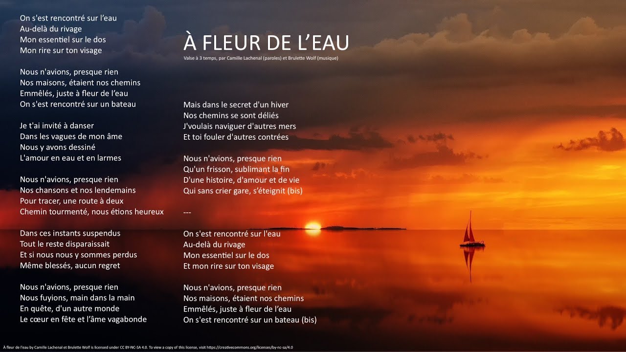 À fleur de l'eau - (Valse à 3 temps avec Brulette Wolf)