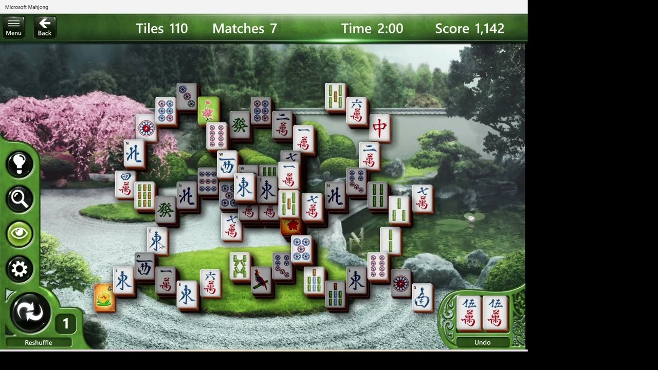 Microsoft Mahjong  (PC Game - WIndows 10 Version) - Bramble Puzzle Longplay - Mode: Expert