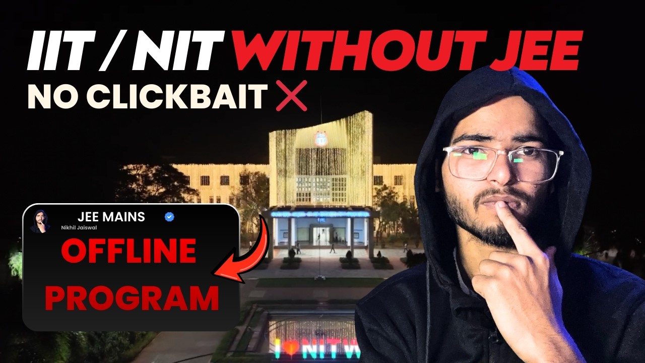 IIT / NIT without JEE (Offline Courses) | No Clickbait !
