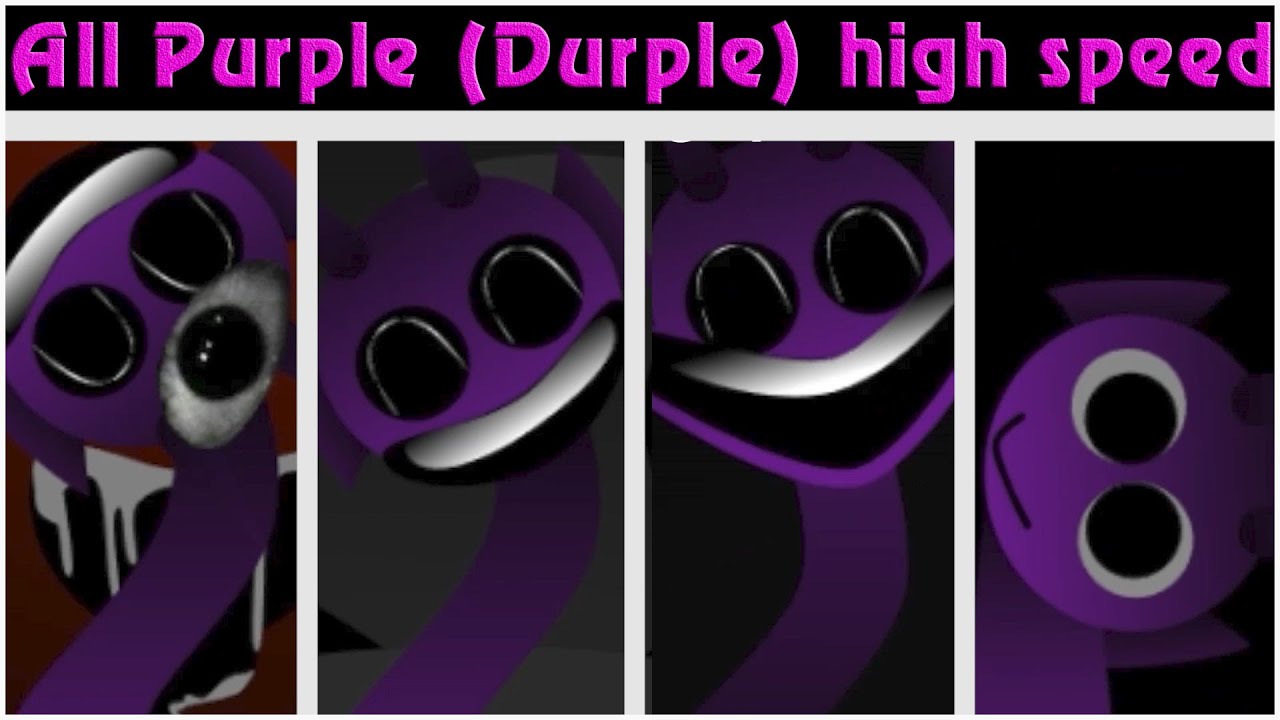 Sprunki  - Incredibox  All Purple (Durple) high speed sound in SPRUNKI