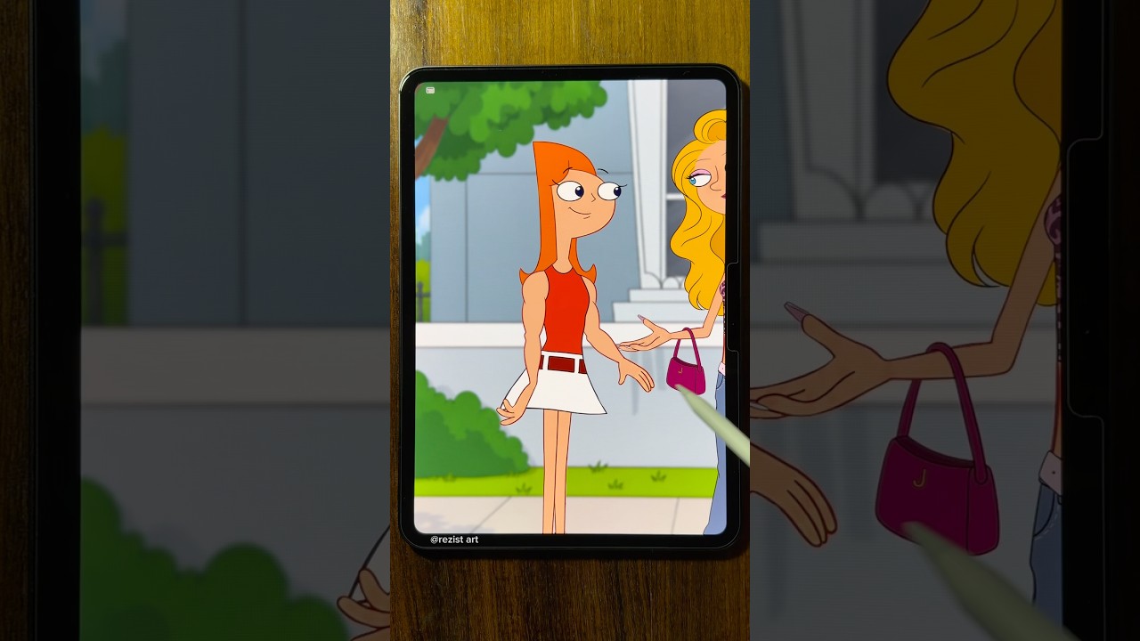 Candace&rsquo;s transformation as a boy #phineasandferb #disney #art #shorts