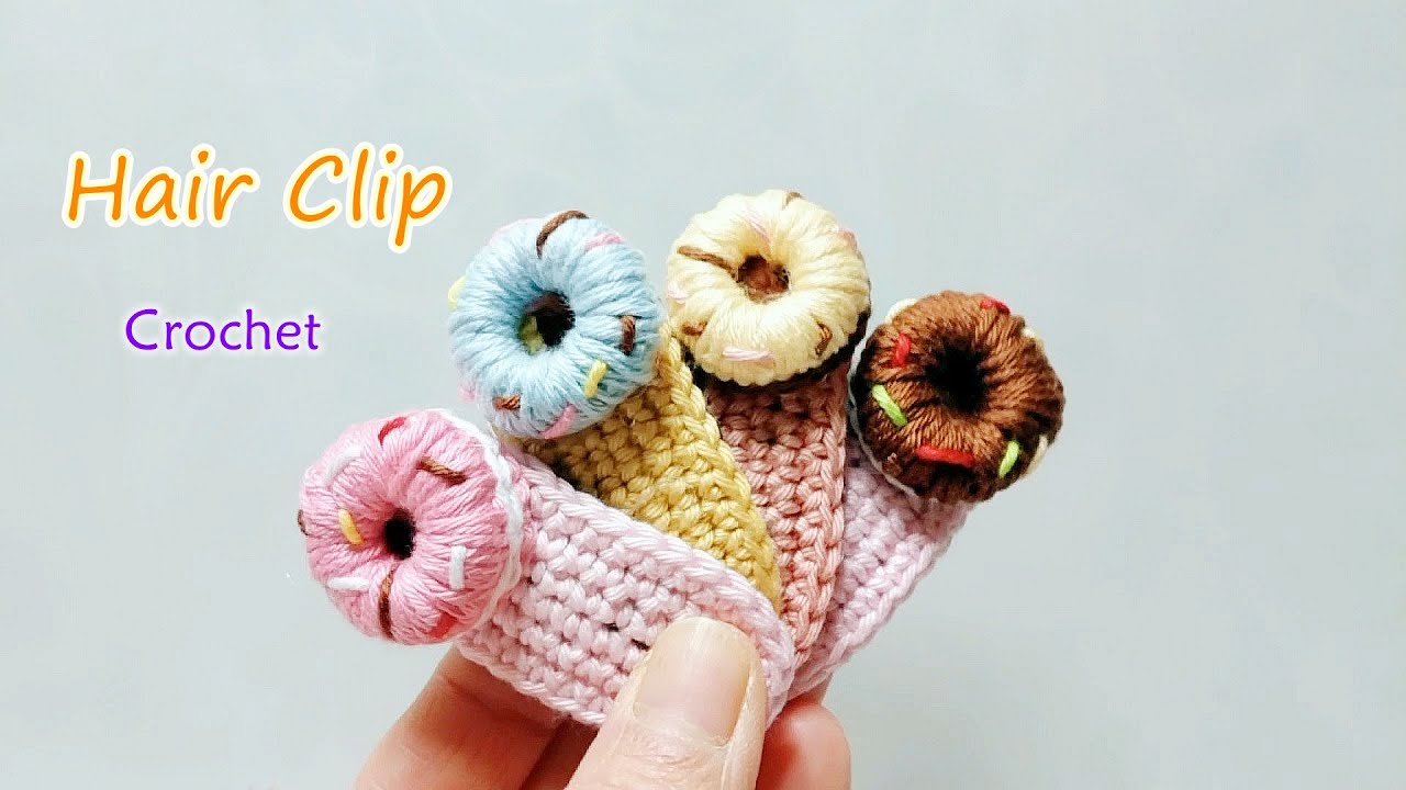 crochet Donuts Hair Clip
