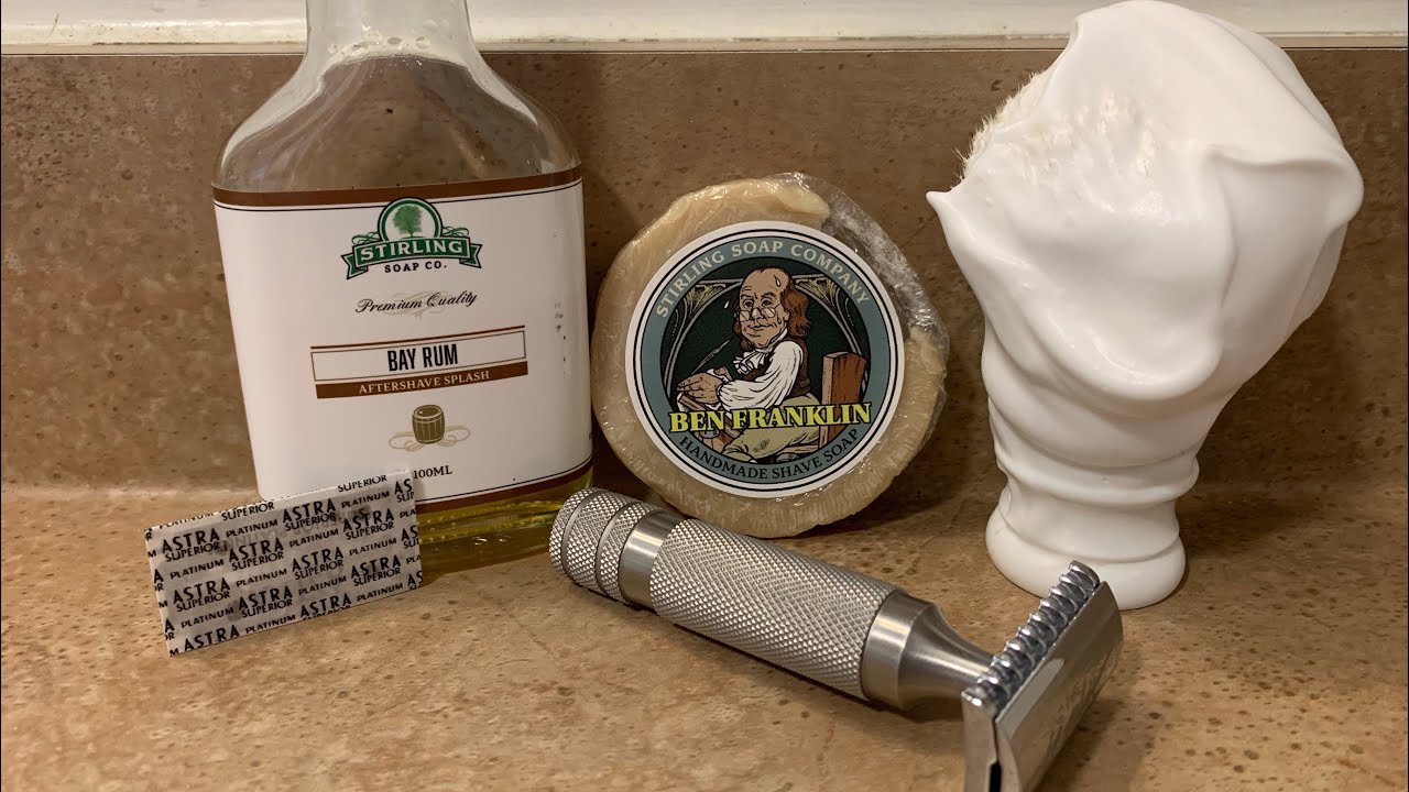 One and done pass shave with Stirling’s “Ben Franklin” and the Muhle R41 razor