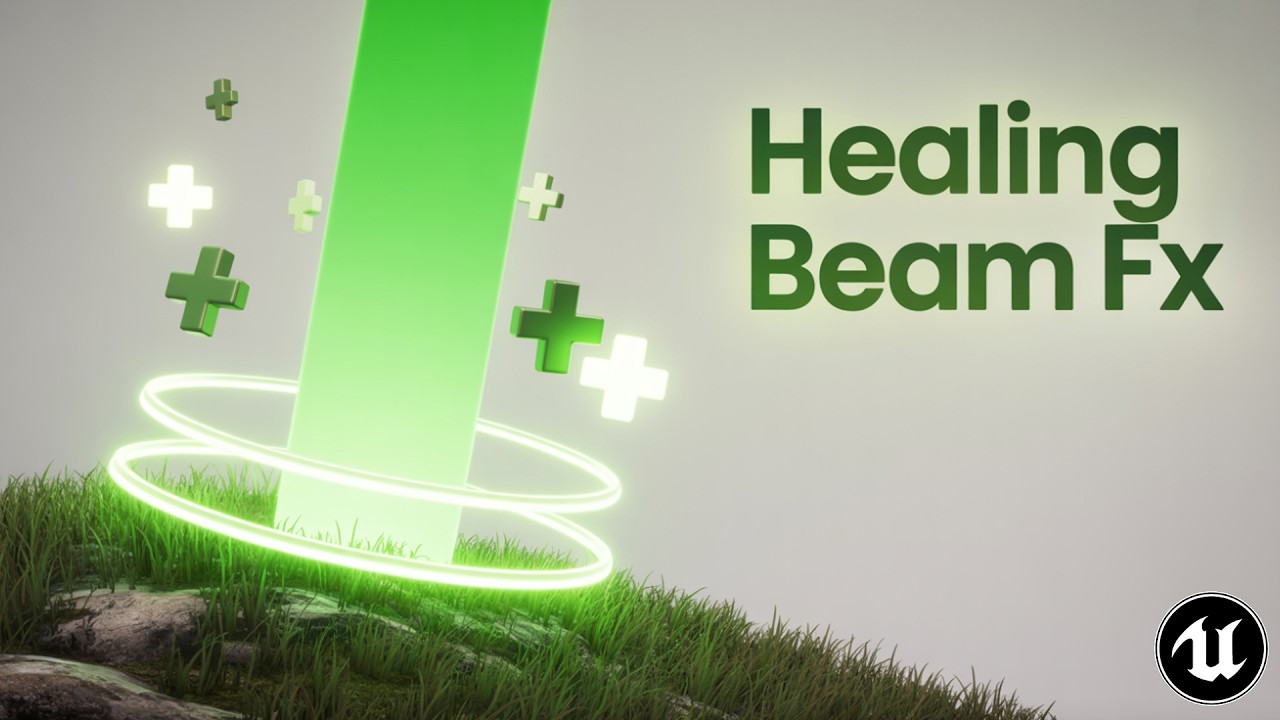 Unreal Engine 5 Niagara - Simple Mesh Healing Beam VFX Tutorial for Beginners