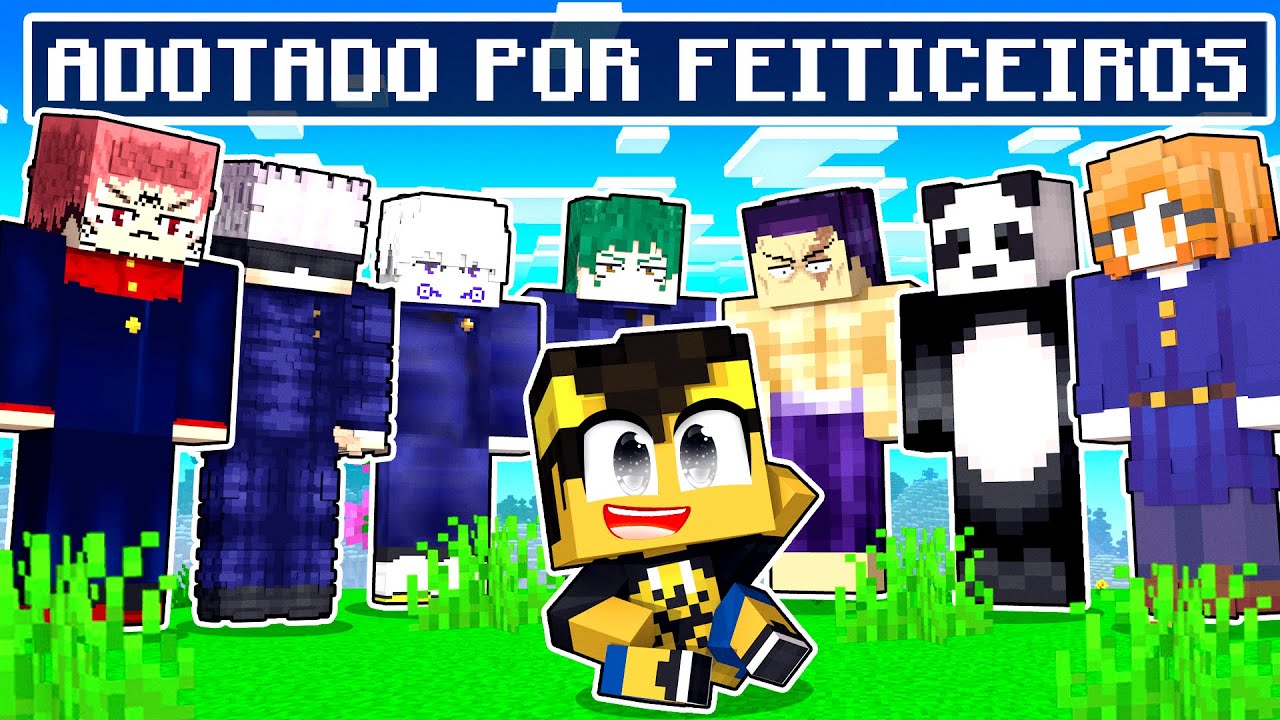 FUI ENCONTRADO POR FEITICEIROS JUJUTSU no MINECRAFT *Jujutsu kaisen*