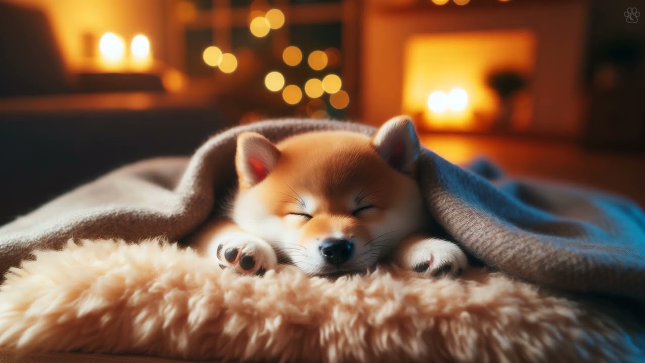 Shiba Inu Puppy Sleeping Under Blanket 🐕 🛏 | 3 Hours of Gentle Night Comfort
