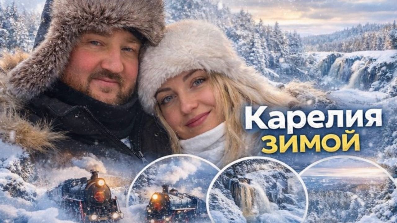 Карелия зимой 2026 ❄️ Рускеала, ретропоезд, Ахвенкоски, Сортавала | Полный маршрут