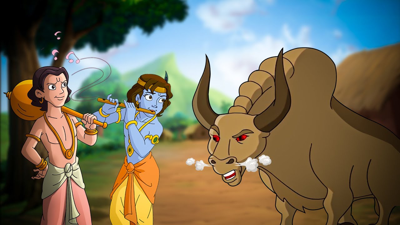 Krishna aur Balram - क्रोधित बैल | Cartoons for kids | Fun videos for kids