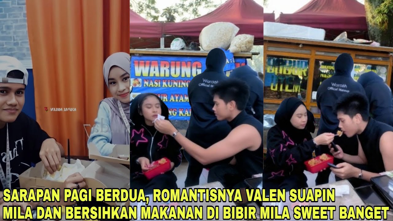 Momen Mila dan Valen Sarapan Berdua, Valen Suapin Mila dengan Penuh Cinta dan Bibir Mila Dibersihkan