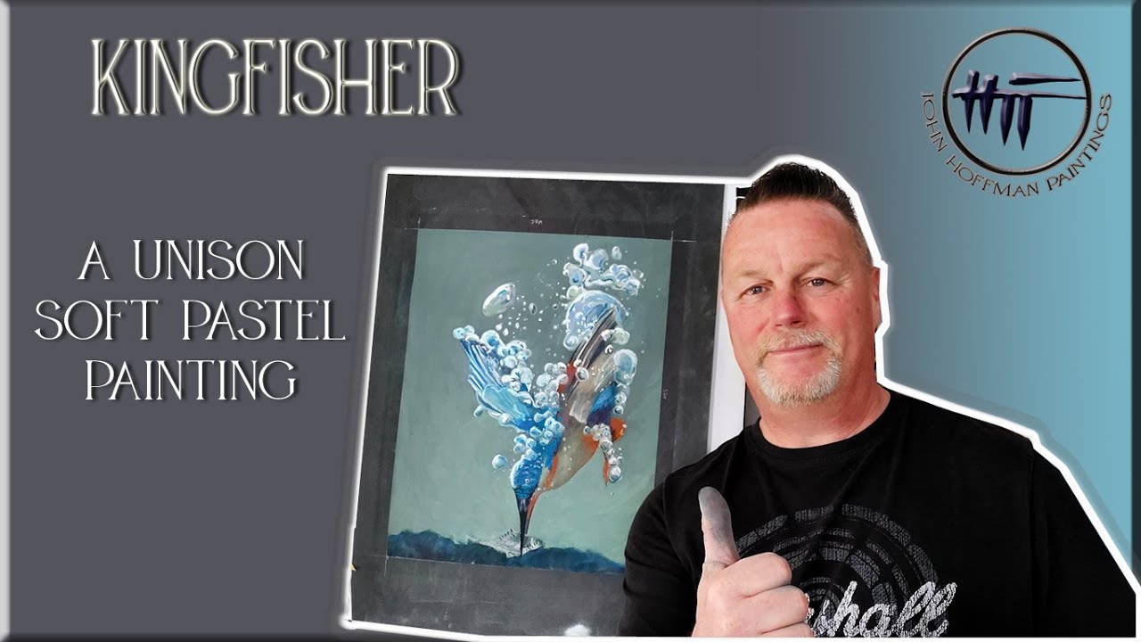 Unison Pastels. Kingfisher Painting
