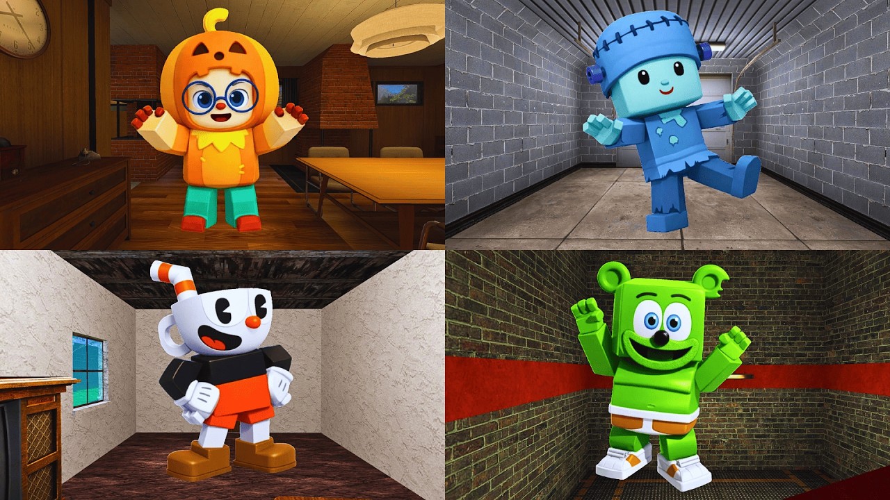 Minecraft Murals V9 l ROBLOXIFIED NEXTBOTS Compilation l Garry's Mod Chase