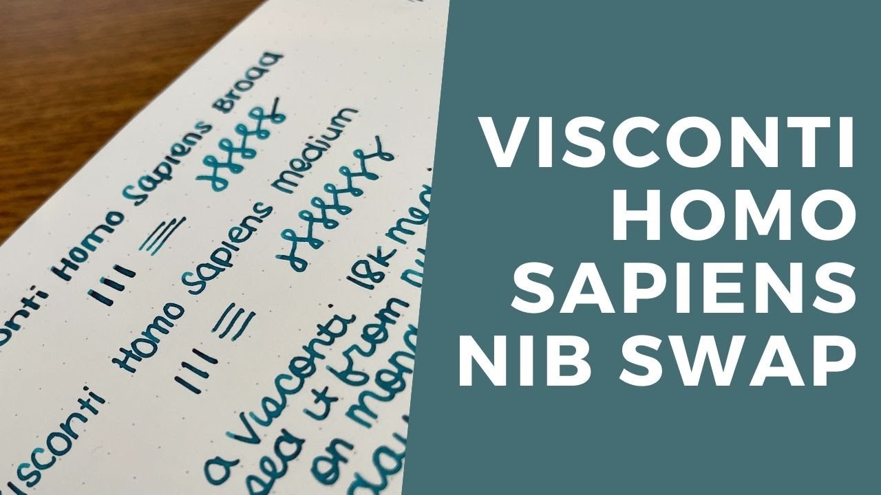 Visconti Homo Sapiens Blue Lagoon Broad to Medium Nib Swap