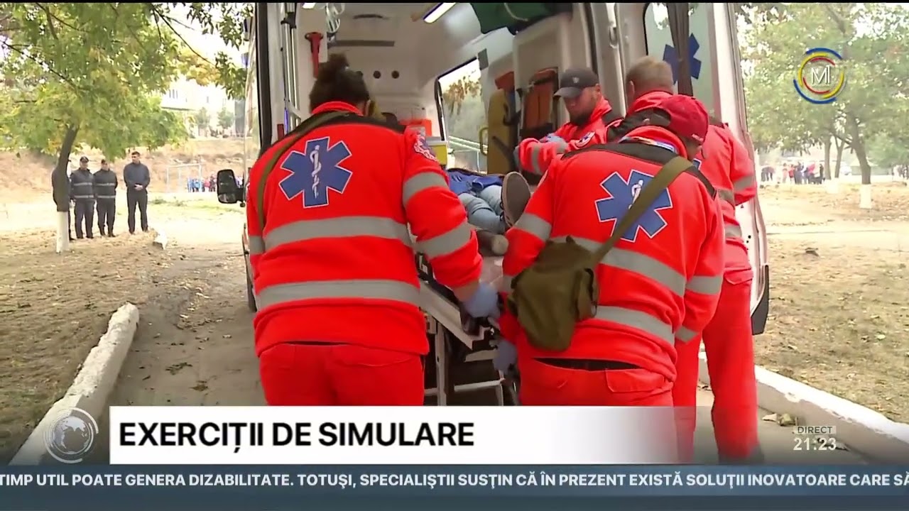 Salvatorii au efectuat exerciții de simulare a salvării la Strășeni