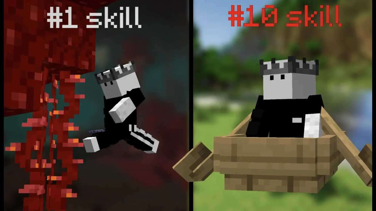 I learned to do 10 Minecraft HARDEST skills