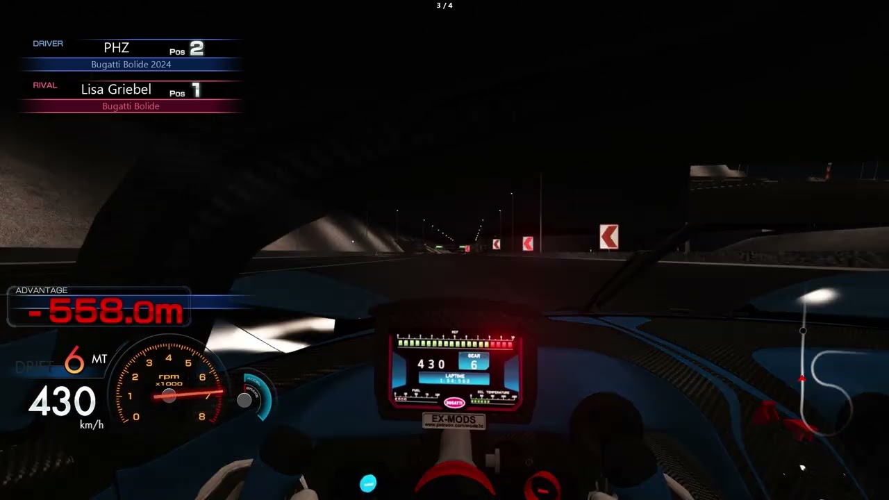 Bugatti Bolide 2024 (RPM7000+) vs Bugatti Card [Special Stage Route XX]
