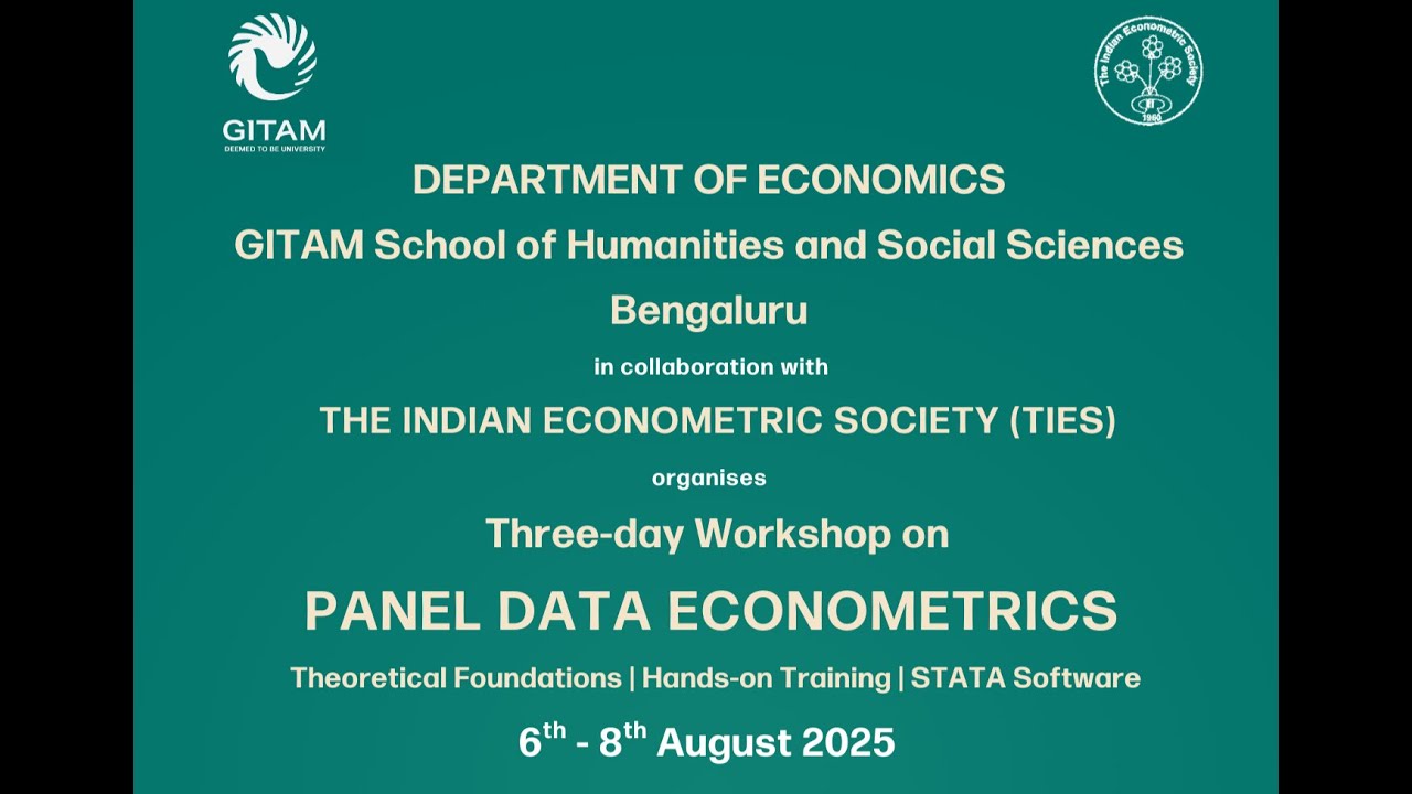 Dynamic Panel Data Analysis Part 1 – Dr  Bipin Sony | GITAM x TIES