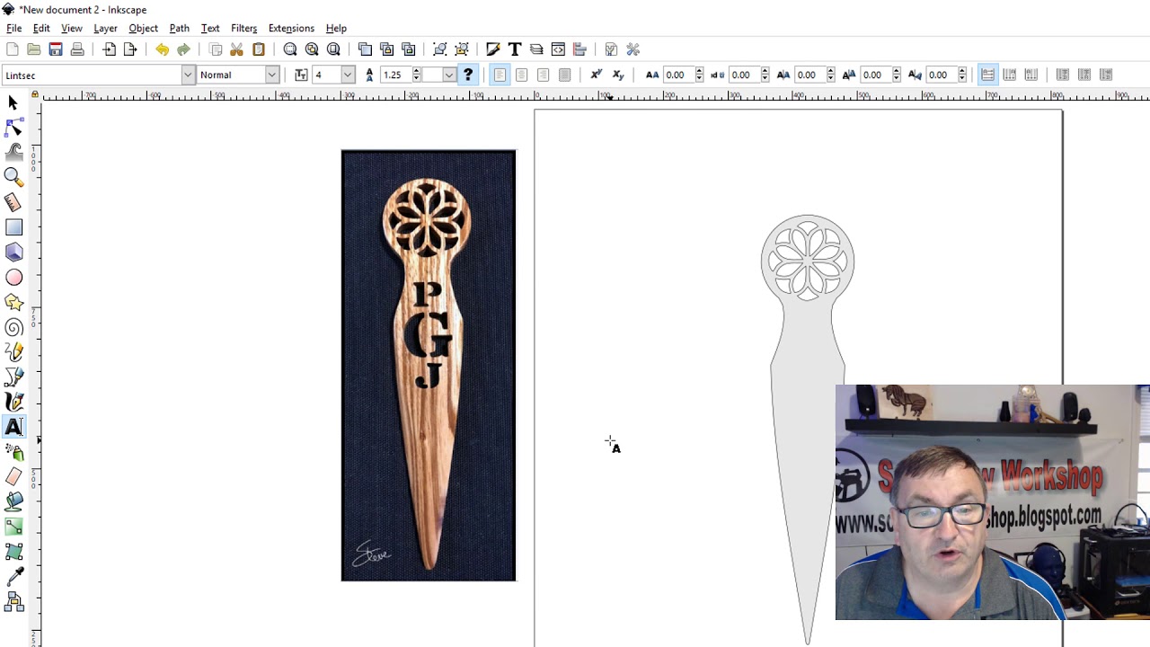 Editing my scroll saw patterns.