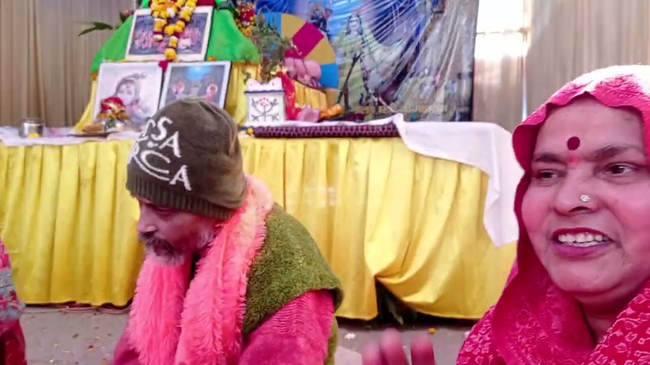 #Ganesh Mandir per Bhagwat Katha ka bhajanon ke sath samapanMata Rani ka bahut Sundar