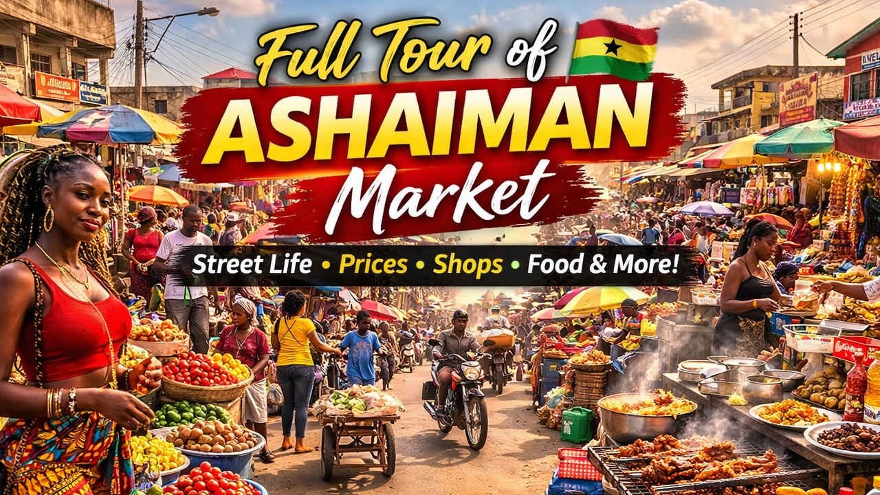 Full Tour of the Ashaiman Market - Area Exploration 🏬🌍