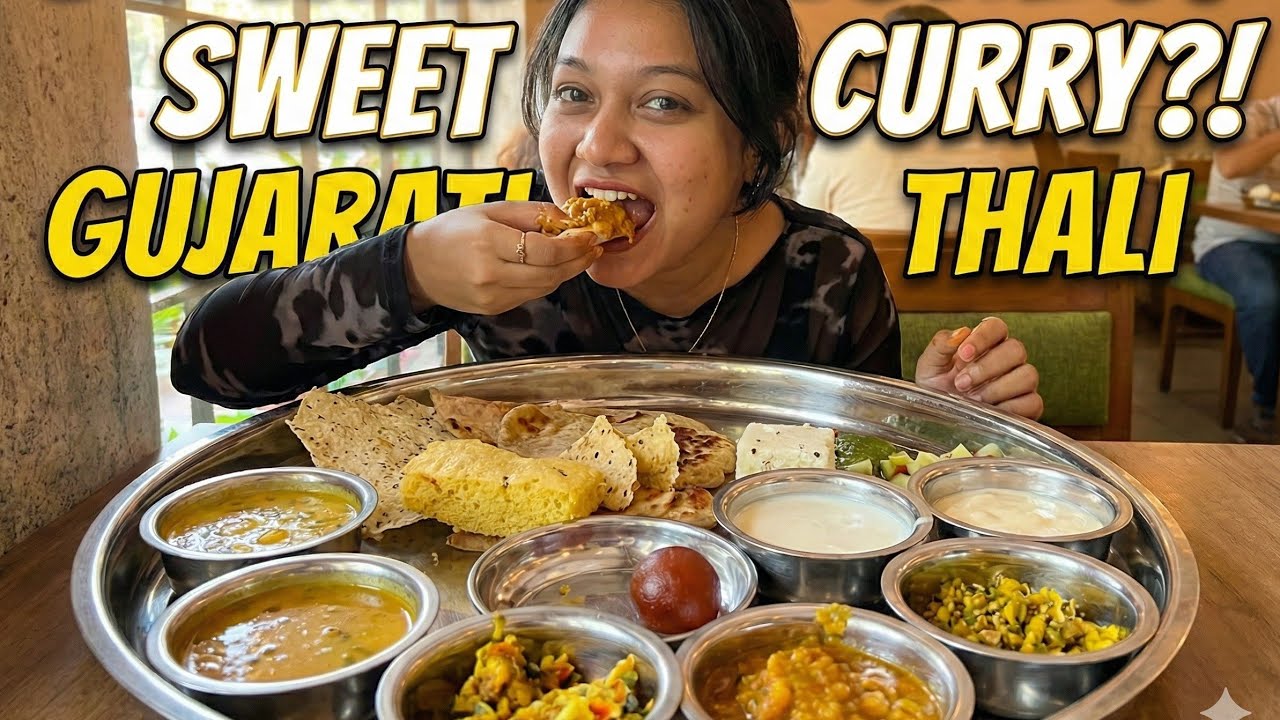 ​Can I Finish It All?! 🍛 The ULTIMATE Gujarati Thali | Eating 20+ Dishes (Unlimited Refills)