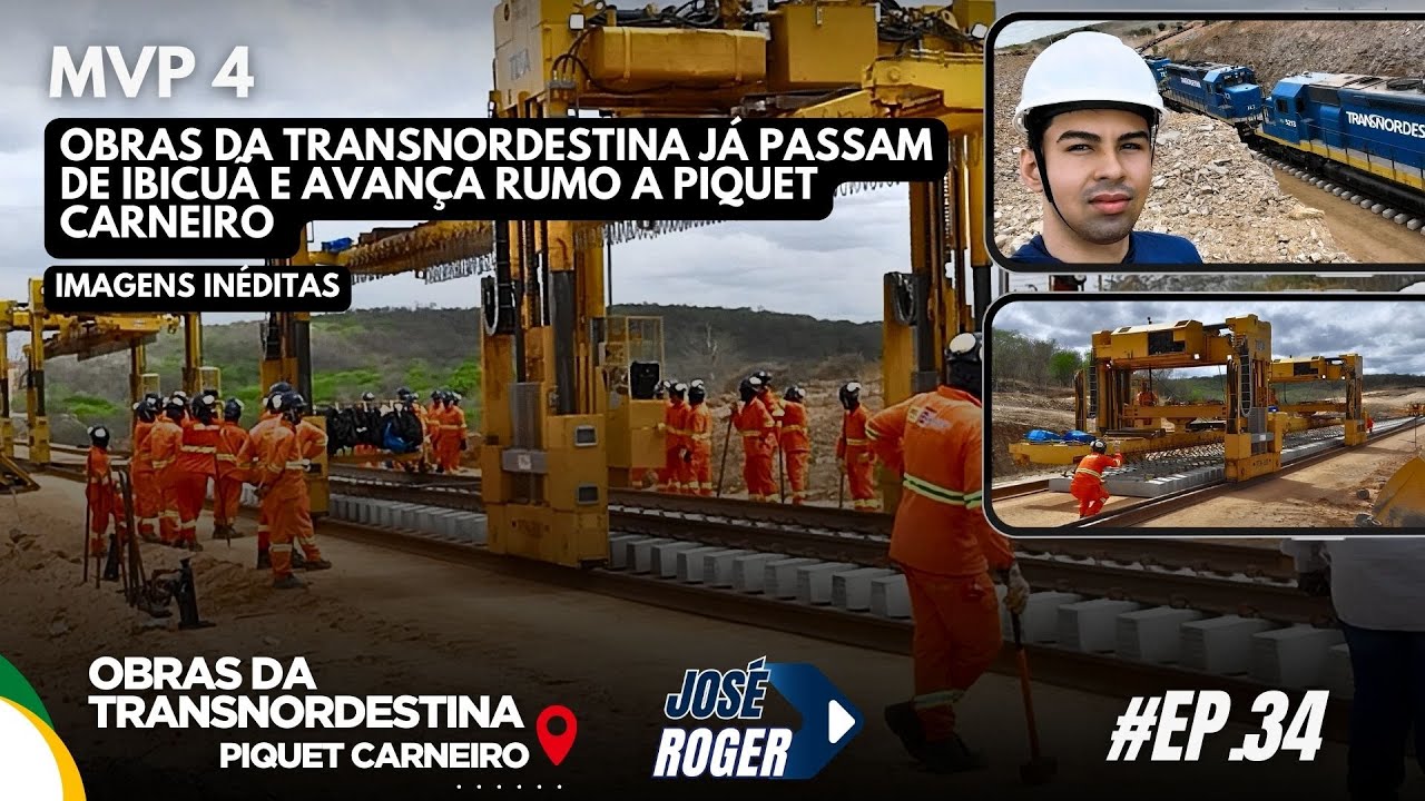 OBRAS DA TRANSNORDESTINA PASSA DE IBICUÃ E AVANÇA RUMO A PIQUET CARNEIRO CEARÁ HOJE 08.01.2026