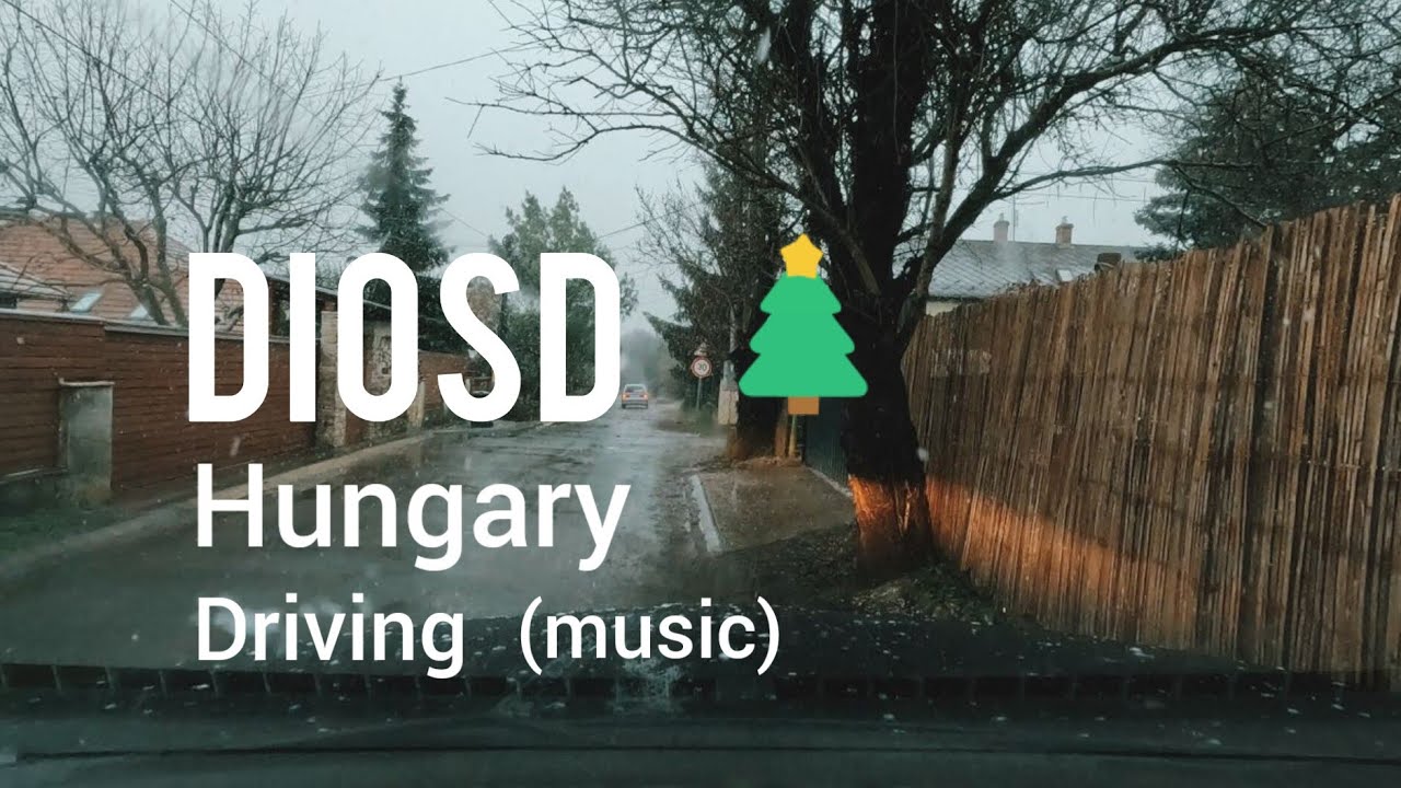 |4K| Hungary 🇭🇺 | Driving on the Diosd streets | Winter 2023 | Relaxing Piano| GoPro | 60 fps |