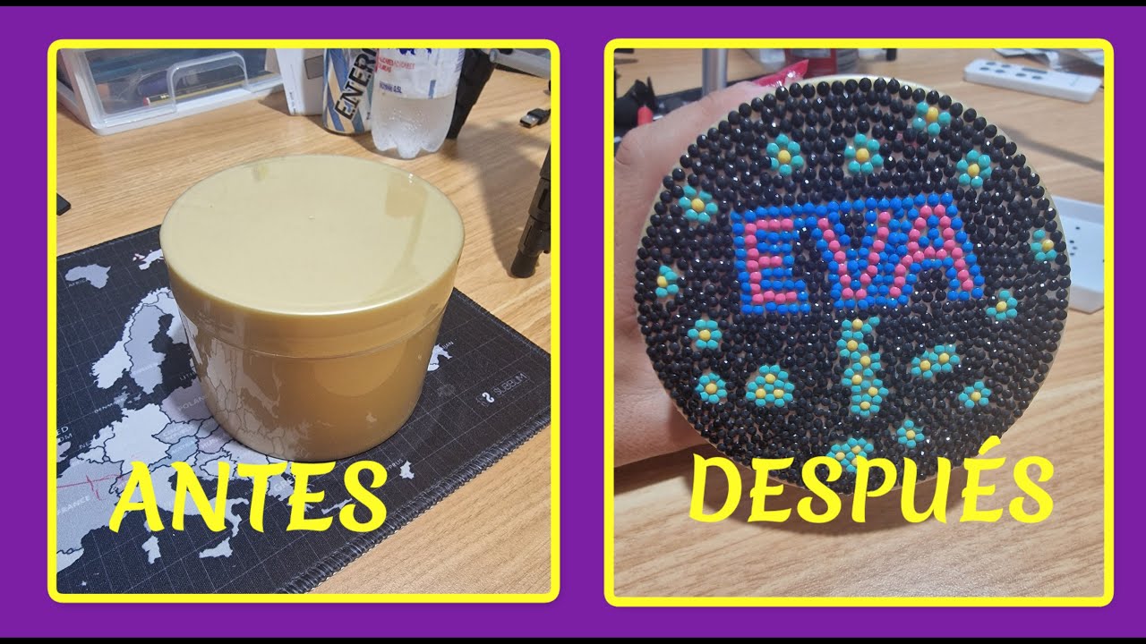 Reciclando diamantes y recipientes Diamond Painting  💎 Recycling diamonds and containers