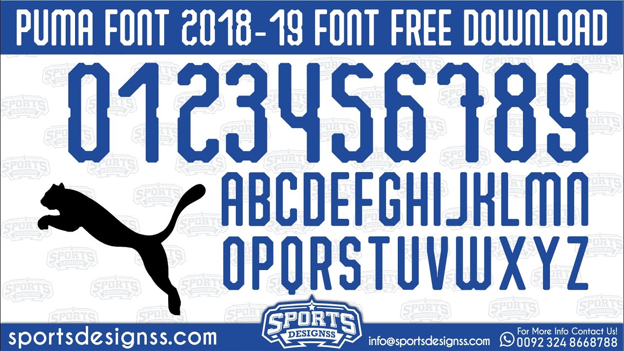 Puma Font 2018-19 Soccer Font Free Download by Sports Designs - Download the Puma New Font