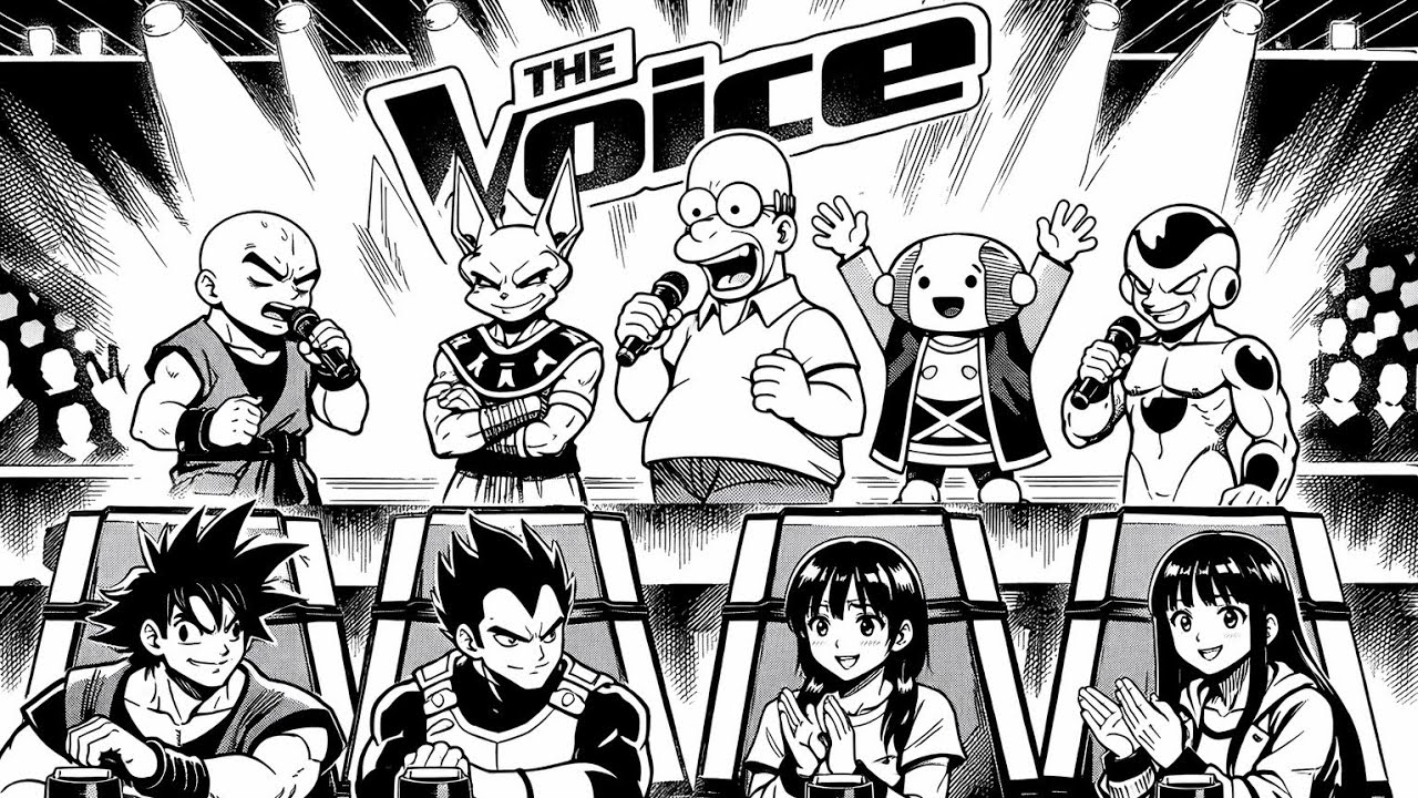 Les persos d'animés participent à the voice !