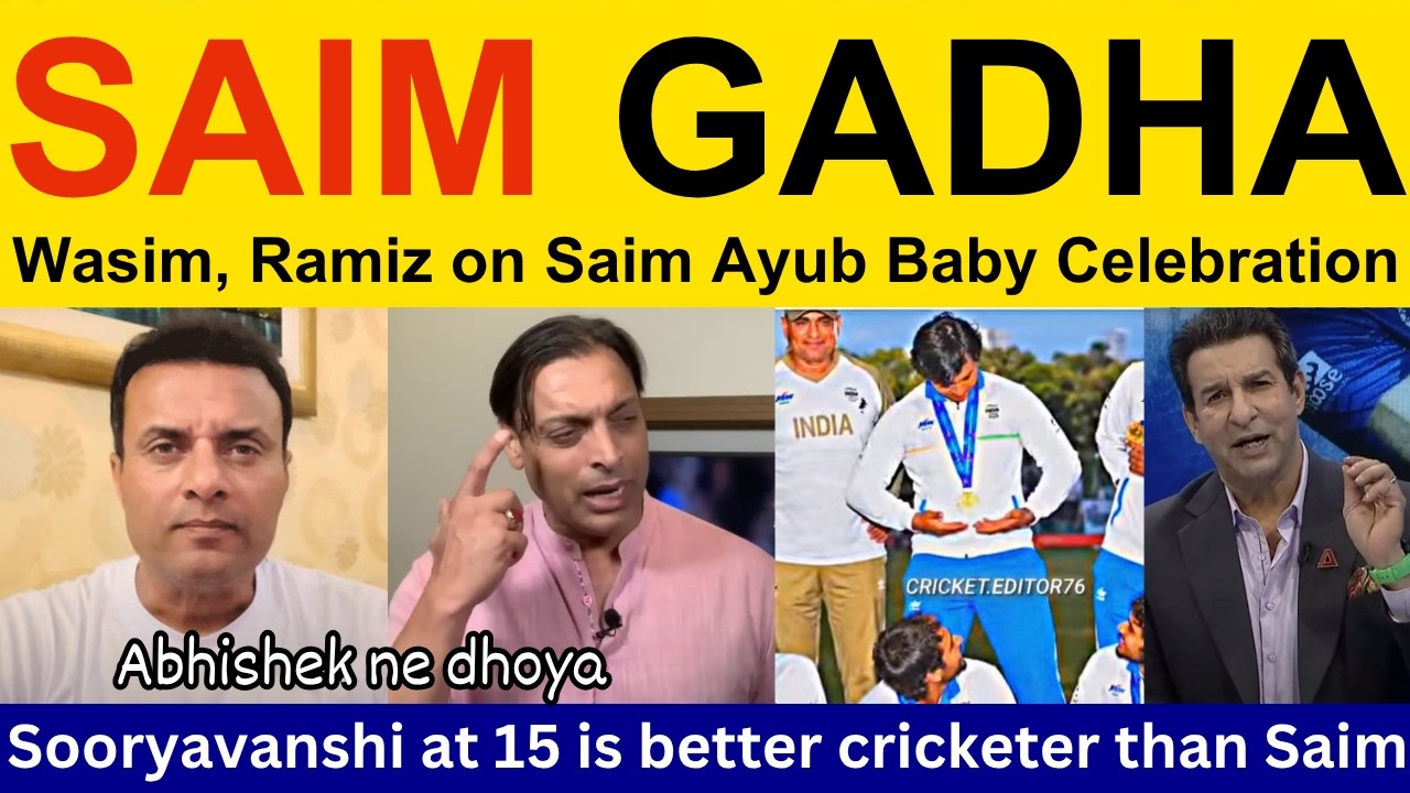 Wasim Akram Crying Abhishek Takes Revenge Saim Ayub Celebration | Ind Vs Pak Highlights | Pak Reacts