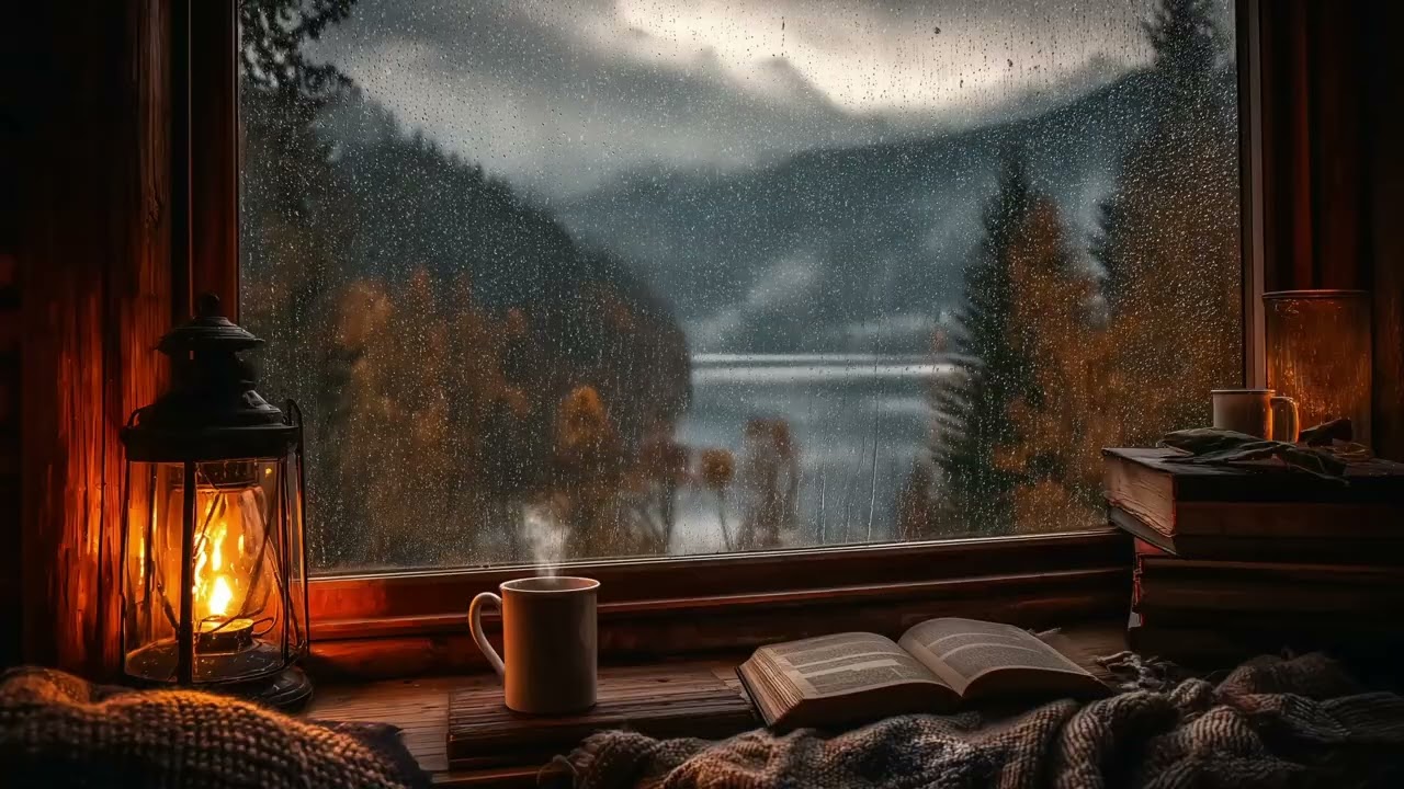No Ads - 3 Hours of Cozy Cabin Coffee Ambience ☕ | Calm Focus & Relaxation