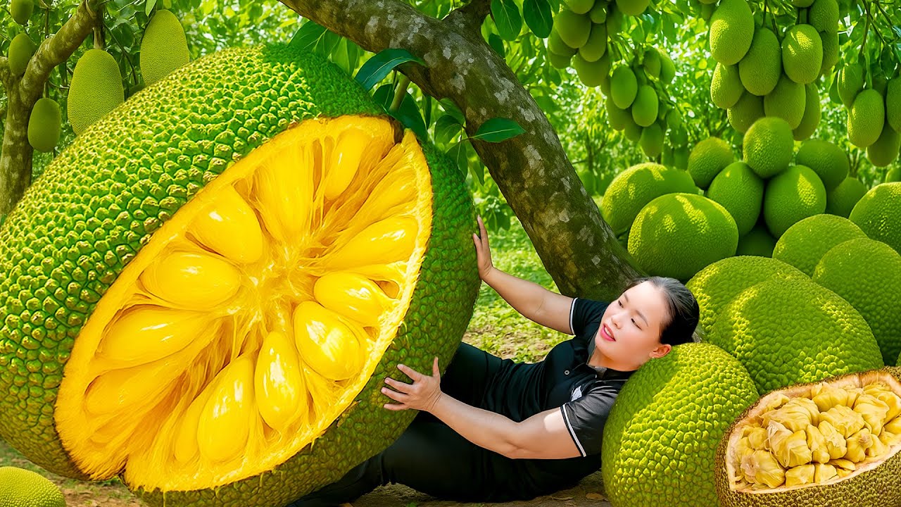 Jackfruit Harvesting Process to sell at the market - Spraying anti-Epidemic drugs for cattle