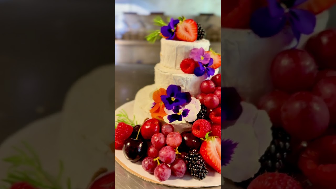 Triple Decker Brie &ldquo;Cheese&rdquo; Cake #cheese #brie #cake #anniversary #weddingcake #cheesecake #fruit