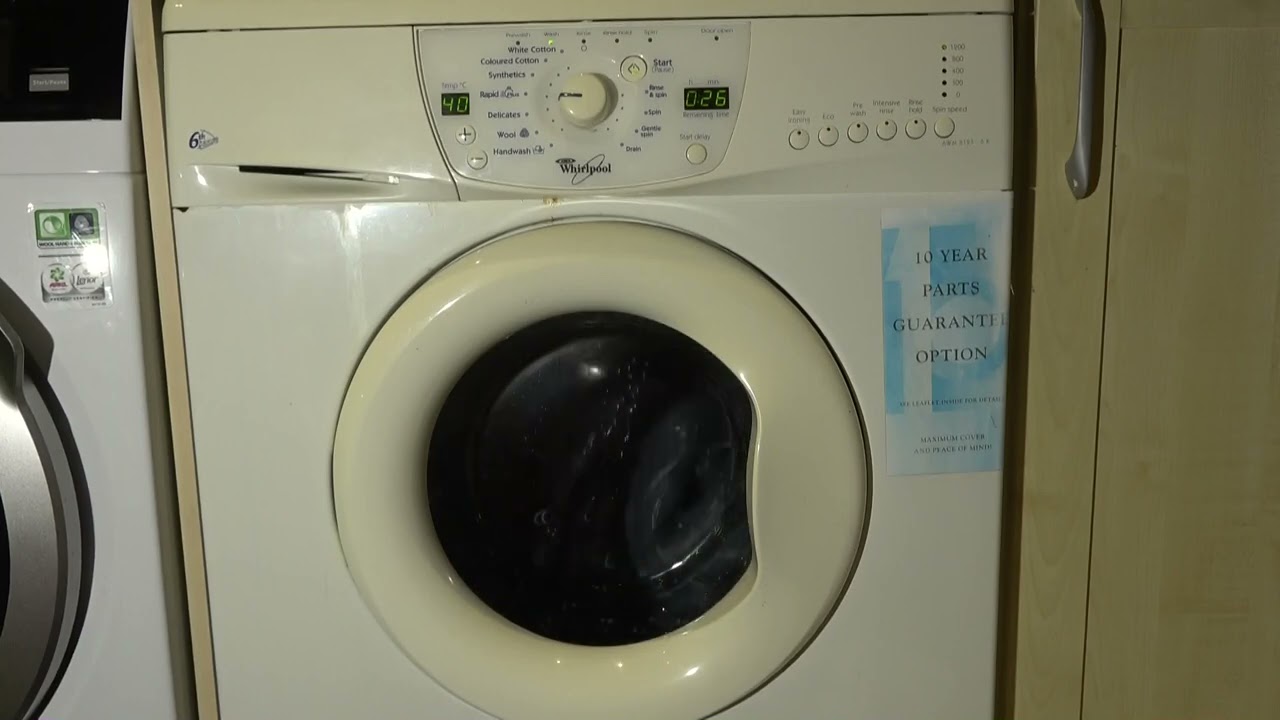 Rapid Plus 40'c - Whirlpool 6th sense AWM8123