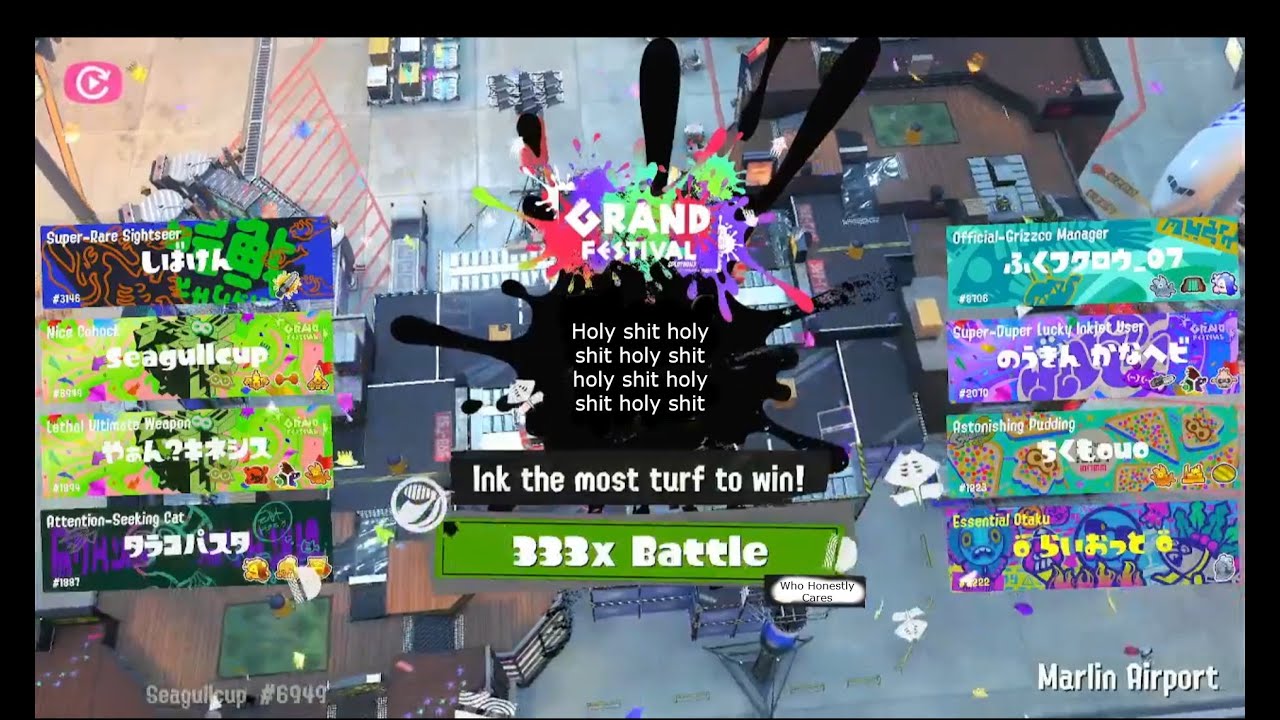 333x battle win - [Splatoon 3 Grand festival]