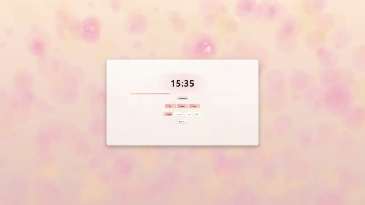 25/5 pomodoro timer ⏰ caitimon og theme (light mode) | study / work with me