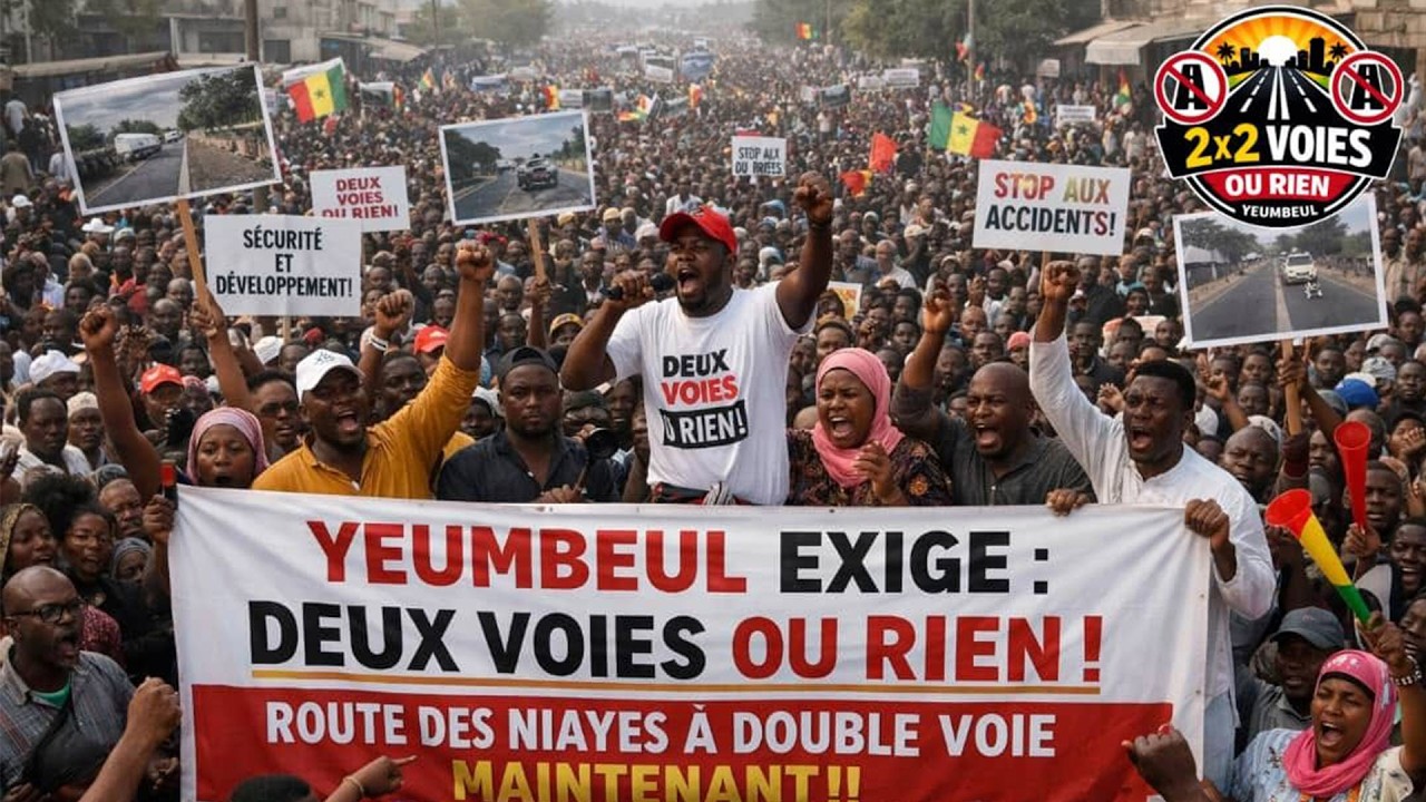 🚨 Urgent Yeumbeul : Marche pacifique pour une 2x2 voies, la population hausse le ton !
