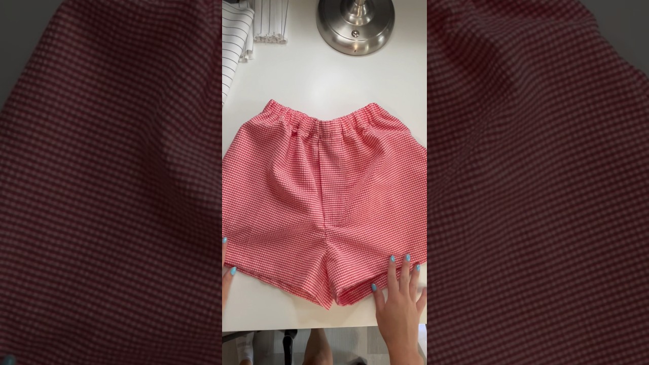 Make red gingham boxer shorts with me! Sewing pattern coming soon for these shorts!