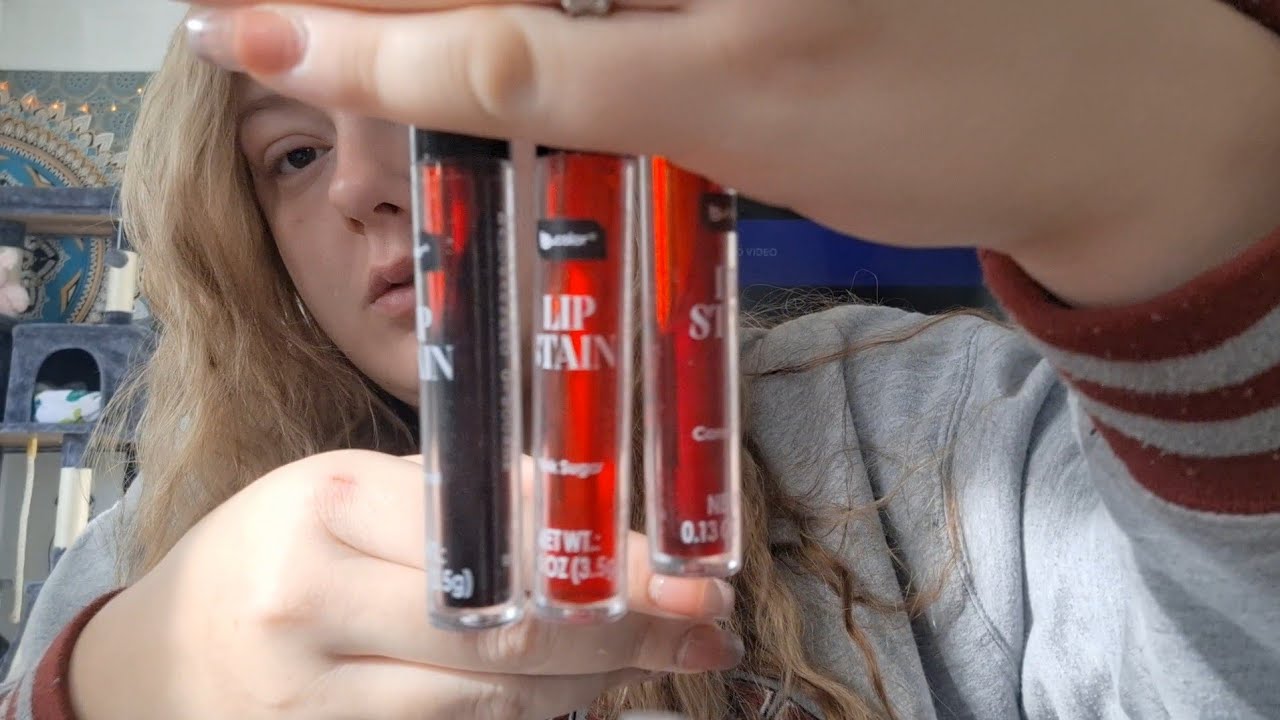 ASMR- Lipstick/Lipgloss Application with Rambling ❤️ random triggers and catching up lofi