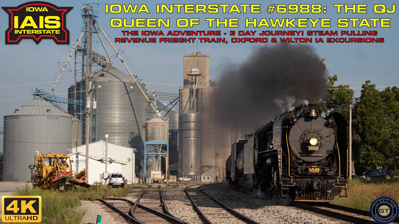 Iowa Interstate #6988 [IAIS 6988]: The QJ Queen of the Hawkeye State! Oxford & Wilton IA 2021 Trips