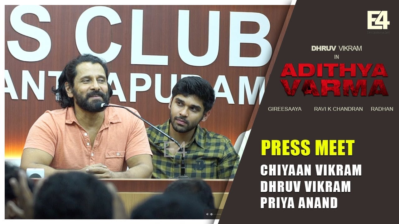 Chiyaan Vikram & Dhruv Vikram | Adithya Varma Press Meet in Trivandrum